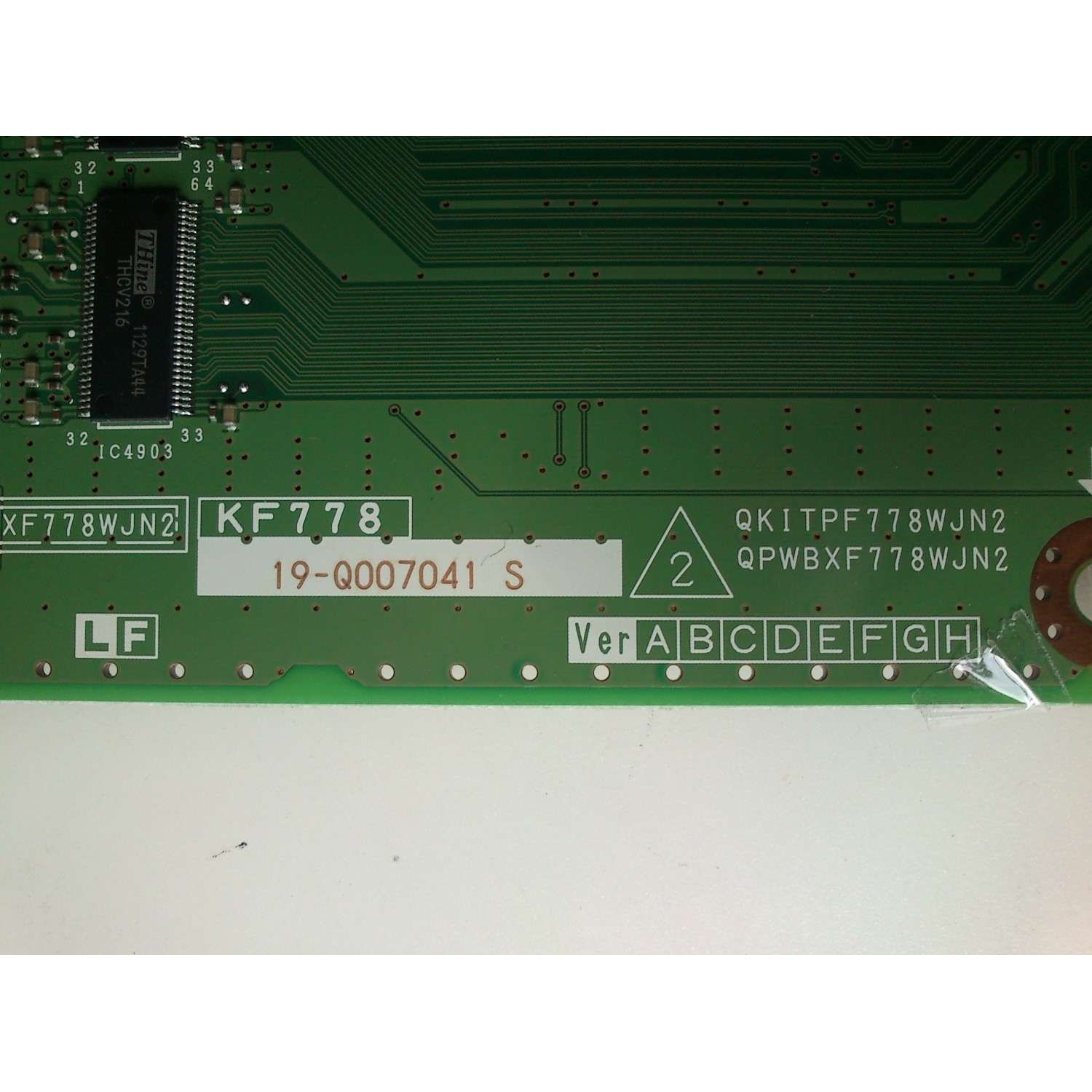T-CON PARA TV SHARP / NUMERO DE PARTE RUNTK4910TPZQ / CPWBX4910TPZQ / KF778 / XF778WJN2 / QKITPF778WJN2 / QPWBXF778WJN2 / PANEL LK520D3GW8BV / MODELO LC-52LE830U - Imagen 2